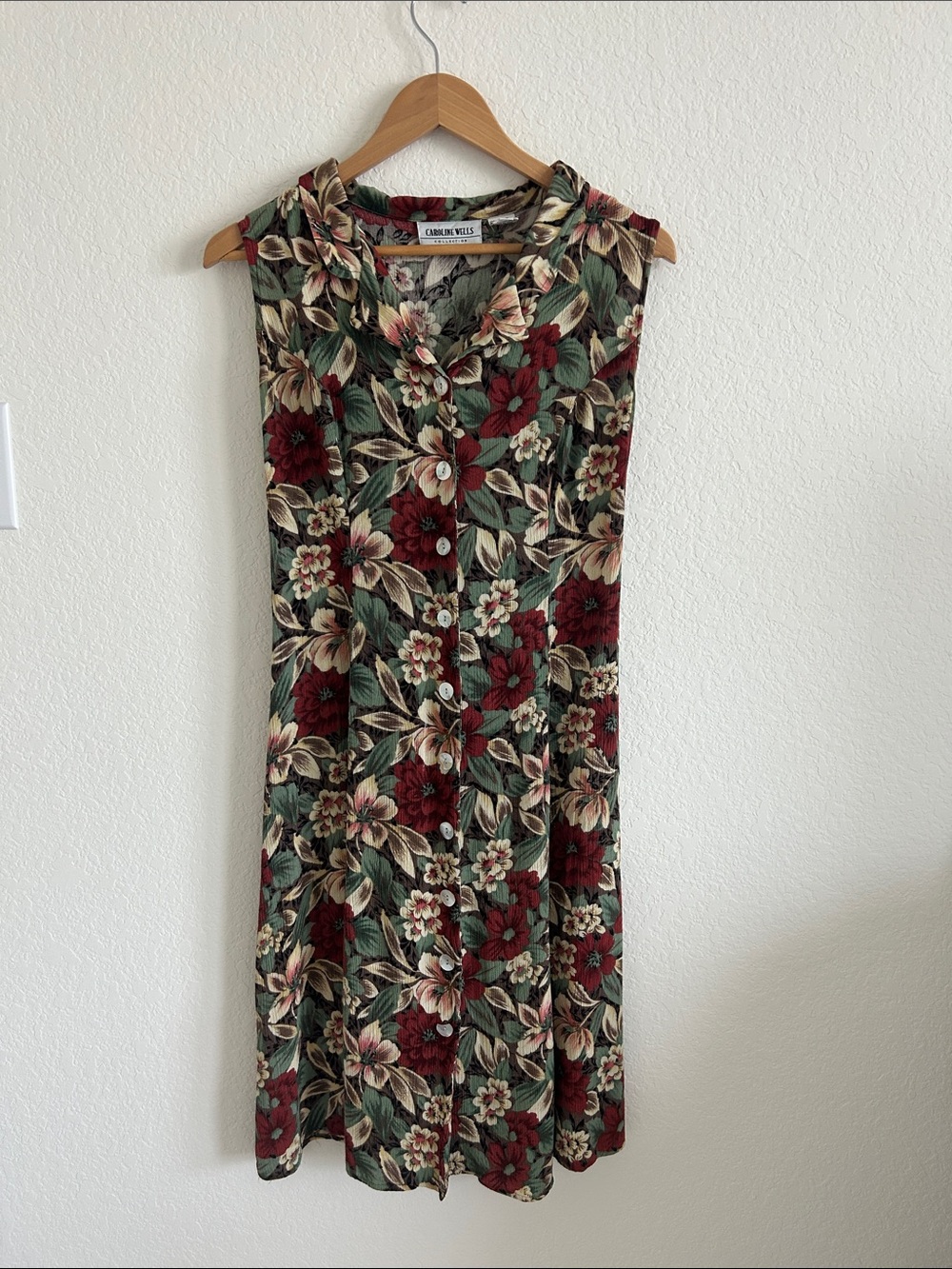 Vintage Caroline Wells Midi Dress